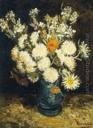 Flowers In A Blue Vase - Vincent Van Gogh
