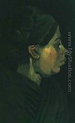 Head Of A Peasant Woman With Dark Cap II - Vincent Van Gogh