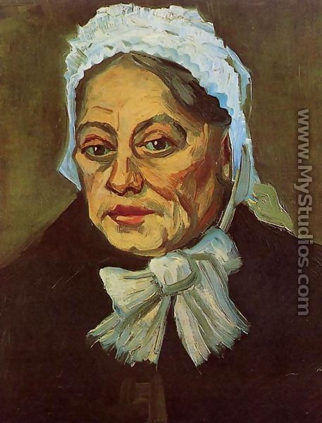 Head Of An Old Woman With White Cap (The Midwife) - Vincent Van Gogh