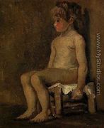 Nude Study Of A Little Girl Seated - Vincent Van Gogh