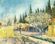 Orchard In Blossom Bordered By Cypresses II - Vincent Van Gogh