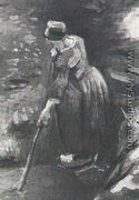 Peasant Woman Raking - Vincent Van Gogh