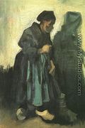 Peasant Woman Sweeping The Floor - Vincent Van Gogh