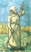 Peasant Woman With A Rake (after Millet) - Vincent Van Gogh