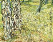 Pine Trees And Dandelions In The Garden Of Saint Paul Hospital - Vincent Van Gogh