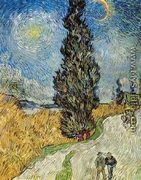 Road With Cypress And Star - Vincent Van Gogh