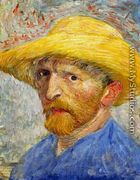 Self Portrait With Straw Hat IV - Vincent Van Gogh