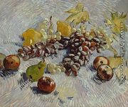 Still Life With Apples Pears Lemons And Grapes - Vincent Van Gogh