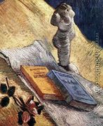 Still Life With Plaster Statuette A Rose And Two Novels - Vincent Van Gogh