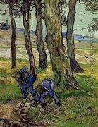 Two Diggers Among Trees - Vincent Van Gogh