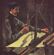 Weaver Facing Right (Half Figure) - Vincent Van Gogh