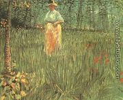 Woman Walking In A Garden A - Vincent Van Gogh