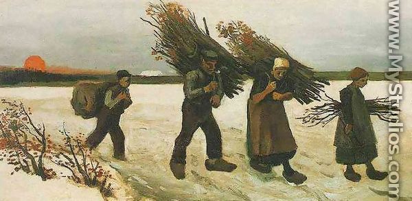 Wood Gatherers In The Snow - Vincent Van Gogh