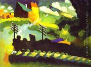 View With Railroad And Castle - Wassily Kandinsky