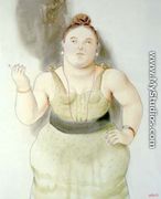 Woman Smoking - Fernando Botero