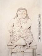 Woman Smoking Mujer Sentada - Fernando Botero