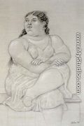 Woman Sitting Mujer Sentada - Fernando Botero