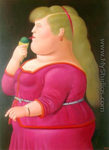 Girl Eatting Ice Cream - Fernando Botero