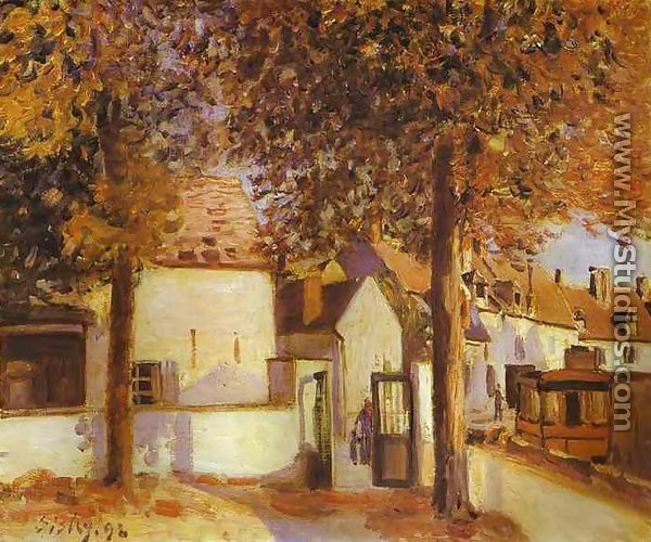 View In Moret Rue Des Fosses - Alfred Sisley