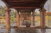 Under The Bridge At Hampton Court - Alfred Sisley
