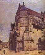 The Church At Moret Winter - Alfred Sisley