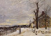 Snowy Weather At Veneux Nadon - Alfred Sisley