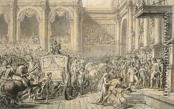 The Arrival at the Hotel de Ville 1805 - Jacques Louis David