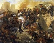 The Battle of Taillebourg (draft) 1834-35 - Eugene Delacroix
