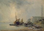 Boats Near Shore Of Normandy - Richard Parkes Bonington