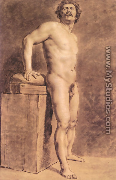 Male Academy Figure  Probably Polonais  Standing - Eugene Delacroix