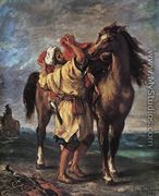 Marocan And His Horse - Eugene Delacroix