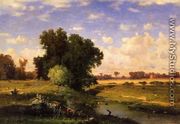 Hackensack Meadows  Sunset - George Inness