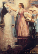 A Girl Feeding Peacocks - Lord Frederick Leighton