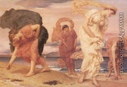 Greek Girls Picking Up Pebbles By The Sea - Lord Frederick Leighton