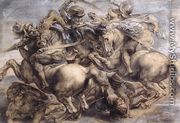 The Battle of Anghiari (detail) 1503-05 - Leonardo Da Vinci