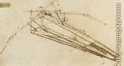 Drawing Of A Flying Machine - Leonardo Da Vinci