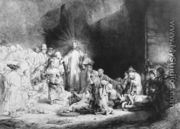 The Little Children Being Brought to Jesus, The 100 Guilder Print 1647-49 - Rembrandt Van Rijn