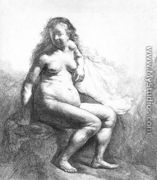 Seated Female Nude 1631 - Rembrandt Van Rijn