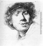 Self-Portrait, Staring 1630 - Rembrandt Van Rijn