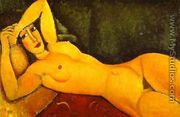 Reclining Nude With Left Arm Resting On Forehead - Amedeo Modigliani