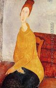 Jeanne Hebuterne In A Yellow Sweater - Amedeo Modigliani
