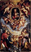 Virgin And Child Adored By Angels - Peter Paul Rubens