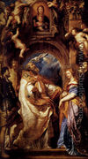 Saint Gregory With Saints Domitilla  Maurus And Papianus - Peter Paul Rubens