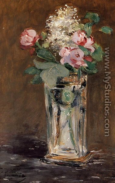 Flowers In A Crystal Vase - Edouard Manet