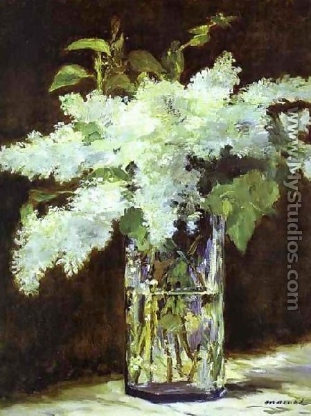 Lilac In A Glass - Edouard Manet