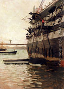 The Hull Of A Battle Ship - James Jacques Joseph Tissot