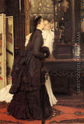 Young Ladies Looking At Japanese Objects - James Jacques Joseph Tissot