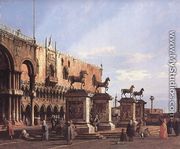 Capriccio  The Horses of San Marco in the Piazzetta 1743 - (Giovanni Antonio Canal) Canaletto