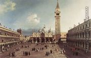 Piazza San Marco With The Basilica - (Giovanni Antonio Canal) Canaletto