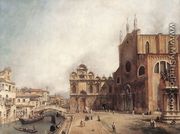 Santi Giovanni E Paolo And The Scuola Di San Marco - (Giovanni Antonio Canal) Canaletto